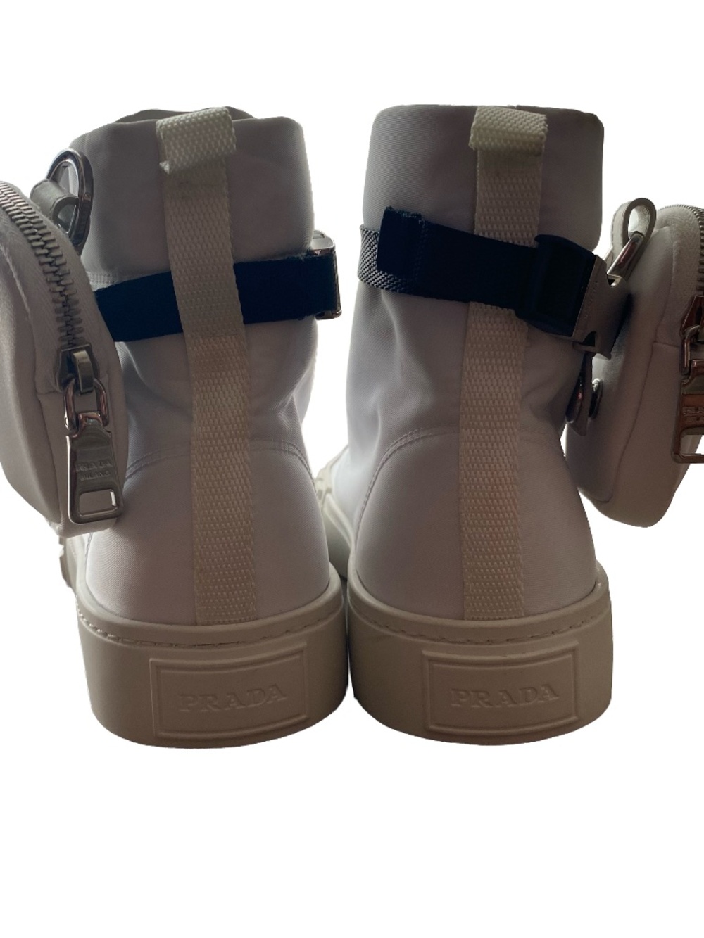 (MSRP: $1370) Prada Unisex Re-Nylon Nylon High Top Sneakers - Picture 4 of 9